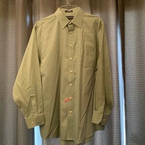 Stafford Performance Classic Fit‎ Men's Light Green Cotton Twill Shirt 17 34-35